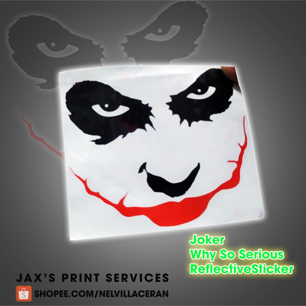 Joker Why So Serious Reflective Sticker Motor Car Decal Sticker