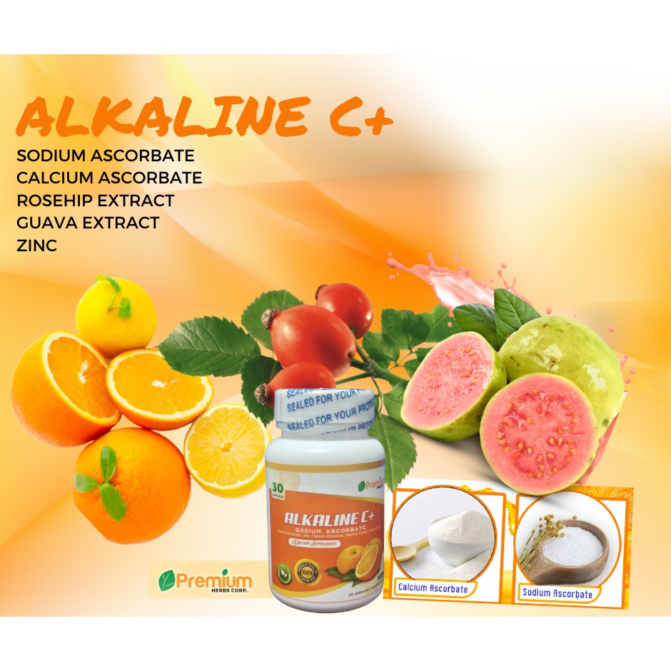 ALKALINE C+ Vitamin C Sodium Ascorbate with ZINC (Boost Immune System