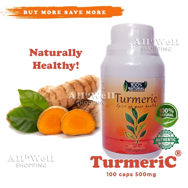 Turmeric Capsules Food Supplement 100s Uric Acid Control Anti Gout AntiArthritis Anti