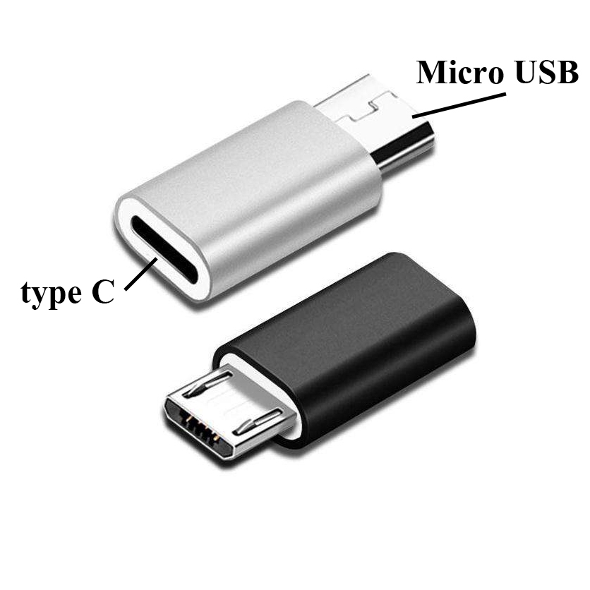 Micro USB 2.0 Male Jack to USB 3.1 Type C Data Adapter