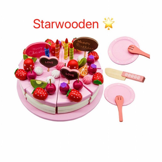 Wooden birthday cake toy Shopee Philippines