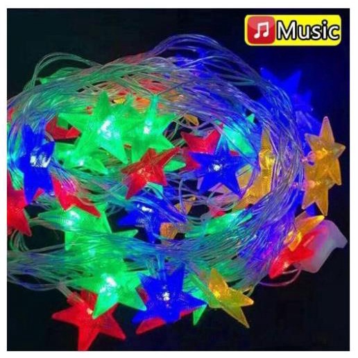 ZH55 Music Christmas Lights LED Colorful Lights 5m 50L Indoor and Outdoor Waterproof Christmas