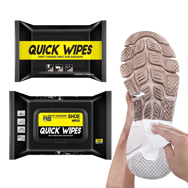 MARRS GREEN WIPES FOR SHOES, QUICK CLEANING WIPES FOR SNEAKERS White