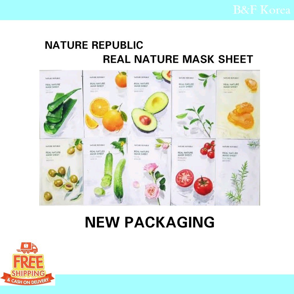 NATURE REPUBLIC Real Nature Mask Sheets Shopee Philippines