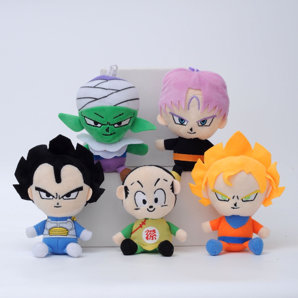 5PC 10cm Anime Dragon Ball Z Plush Stuffed Toys Cartoon Guko Torankusu