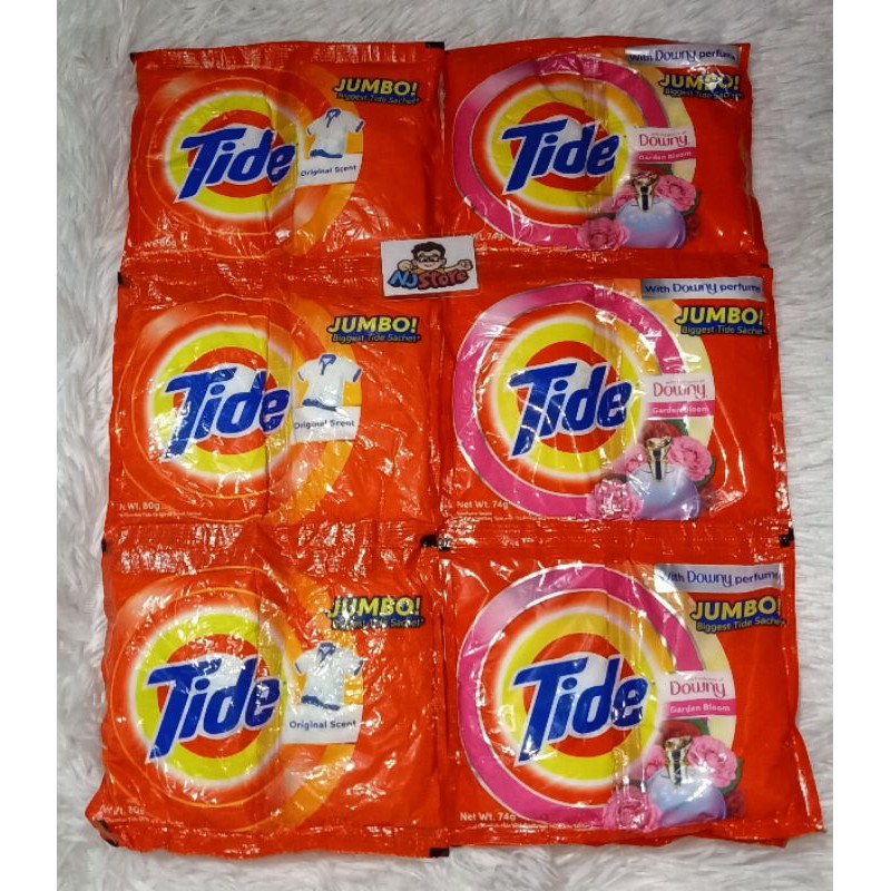 Tide Detergent Powder Sachet Original/ With Downy 80gX Pcs