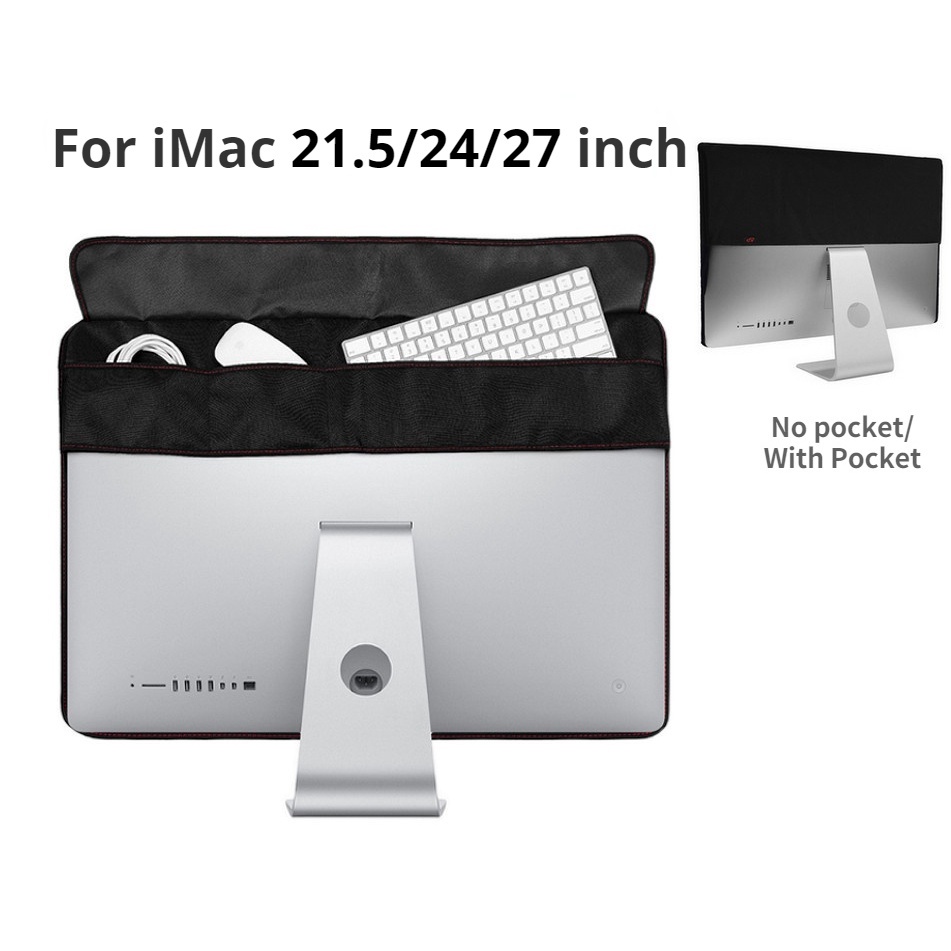 For iMac 24 inch Desktop Dust Cover with Pocket Storage for iMac 21.5