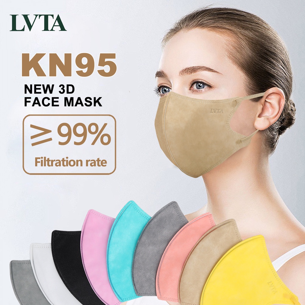 KN95 Mask New 3D Face Mask LVTA KF94 4d 5D NonWoven Sustainable Soft