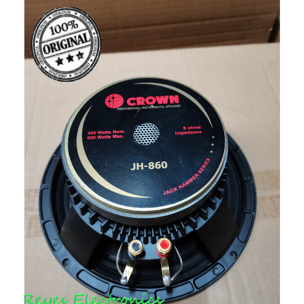 Crown JH860 8 inches 600 watts Instrumental Jack Hammer Speaker Shopee Philippines