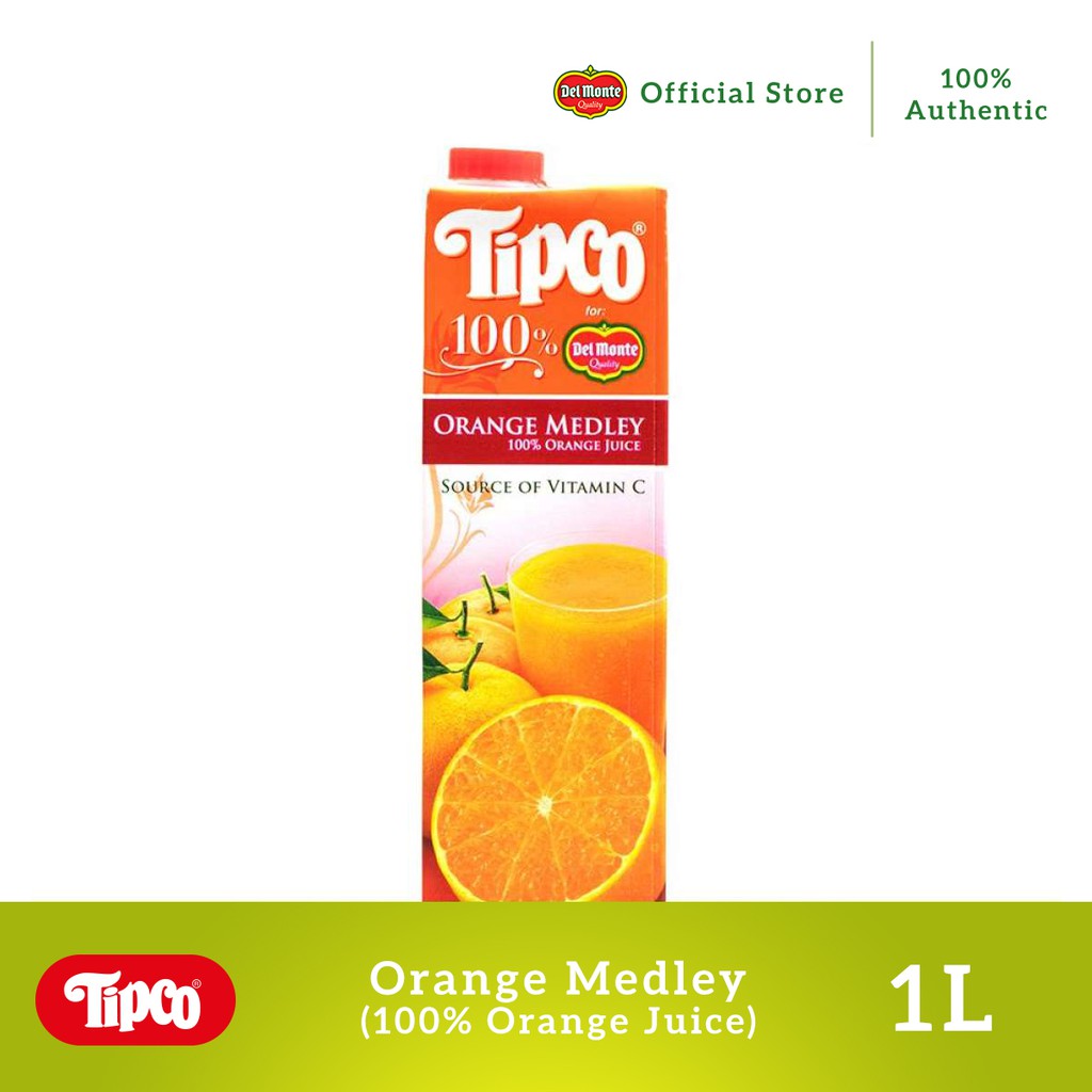 Tipco 100 Orange Medley Fruit Juice 1L Tetra Shopee Philippines