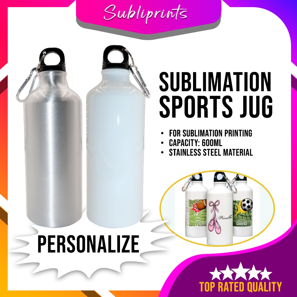Sublimation Sports Jug Printable Blank Stainless Steel Sports Jug 600ml