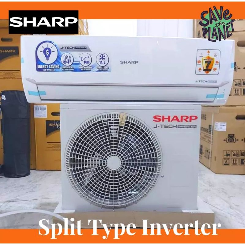 Sharp 2.5HP Split Type Inverter Aircon (Free Installation) Shopee