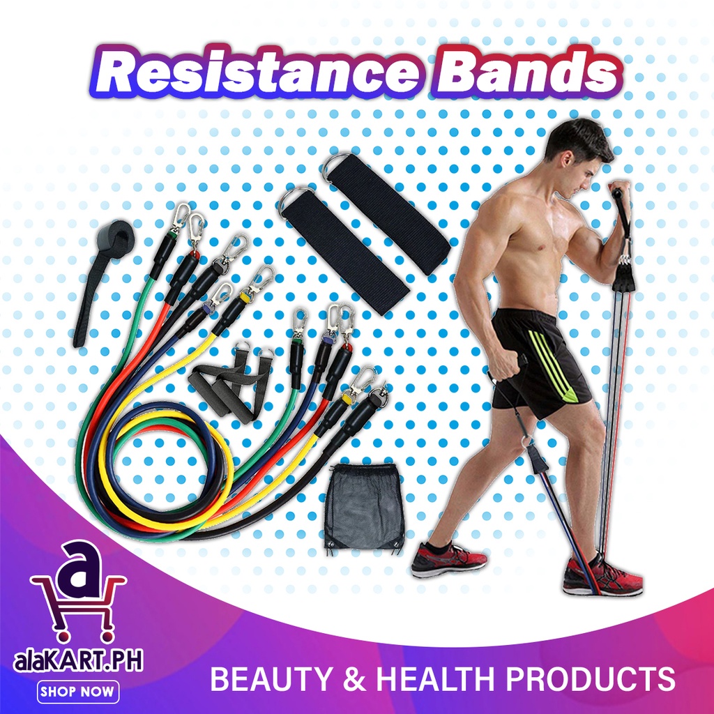 ORIGINAL! 11piece Tension Band 100 Pounds Resistance Rope