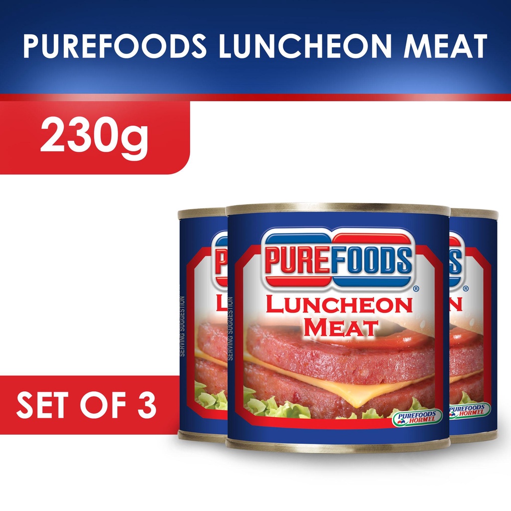 Purefoods Luncheon Meat (230g) Set of 3 Shopee Philippines