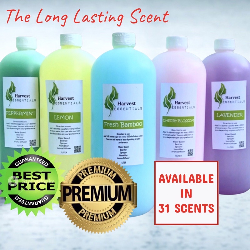 1Liter Original Water Based Essential Oil Premium Humidifier Scent Air Freshener Harvest