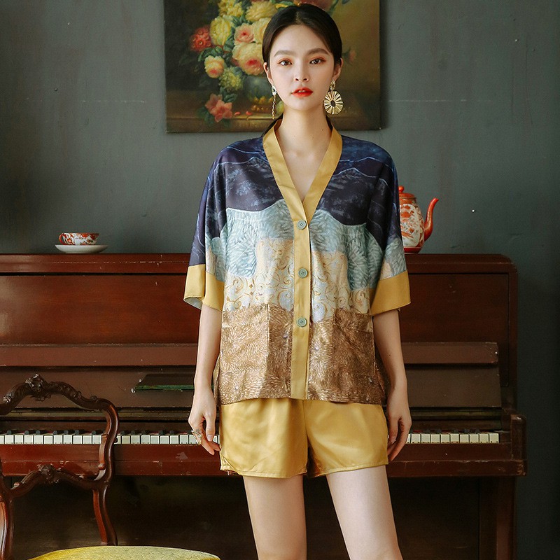 Luxury Women Pajama Silk Sleepwear Shopee Philippines