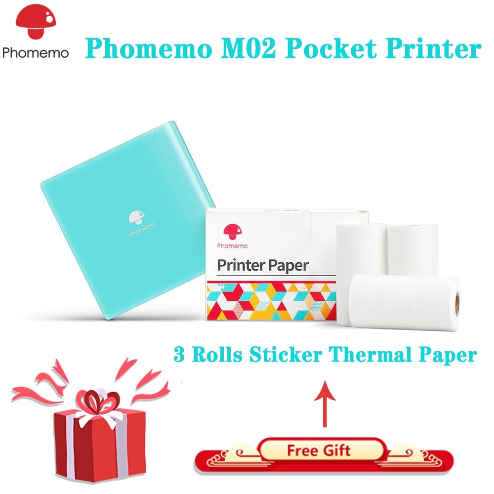 12.12 Big Discount Phomemo M02 Portable Label Printer Mini Bluetooth