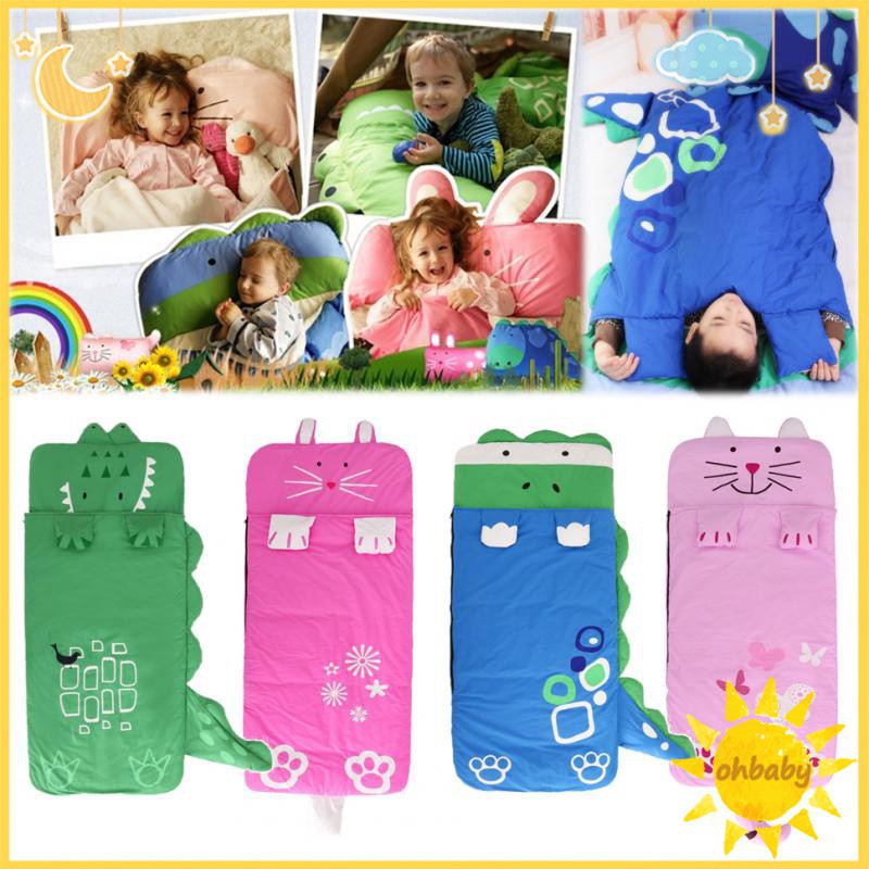 【NEW Style】130x59cm / 51.18x23.22inch Kids Plush Animal Sleeping Bag