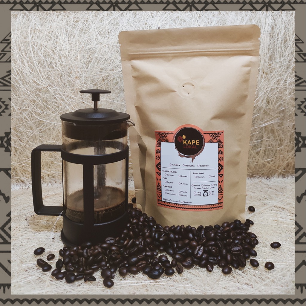Bundle Promo Coffee Ground + French Press Pure Blended Flavored