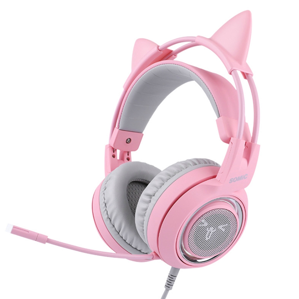 Original SOMIC Cat Ear Gaming Headset Wired Headphone
