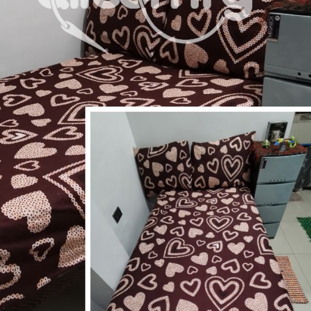 3 in 1 Canadian Cotton Garterized Bedsheet (1 fitted sheet w/ 2 pieces