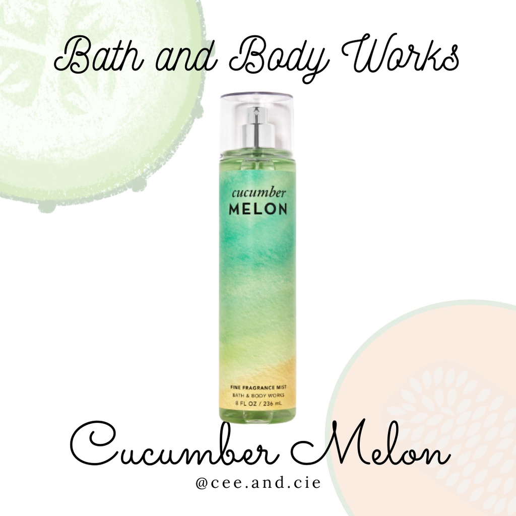 Bath and Body Works Cucumber Melon Full Size Mist 100 Original