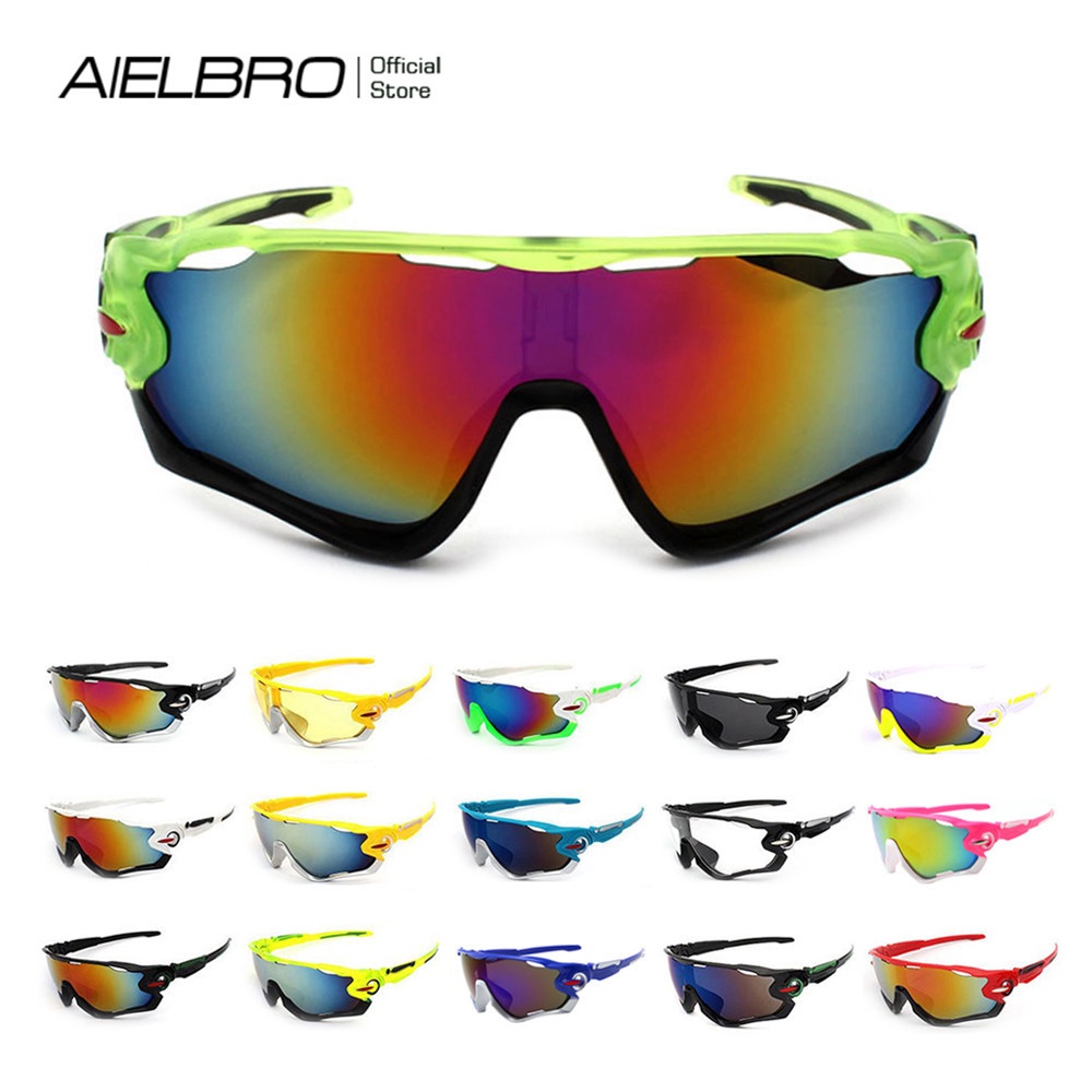 AIELBRO Cycling Bike Sunglasses Sports Goggles Fashion Outdoor Glasses