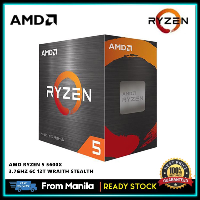 AMD Ryzen 5 5600X Socket AM4 3.7GHz Processor R5 5600X Six