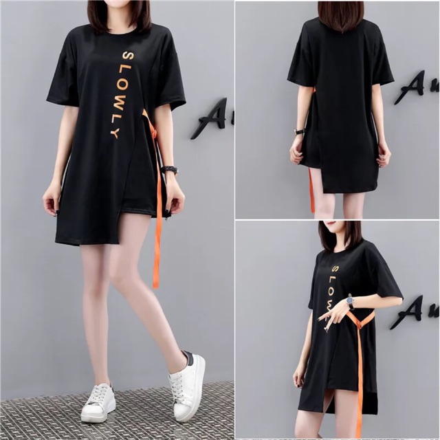 Korean fashion black dress Shopee Philippines
