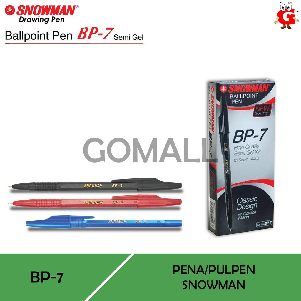Snowman BP 7 / BP7 Ballpoint Pens Black Shopee Philippines