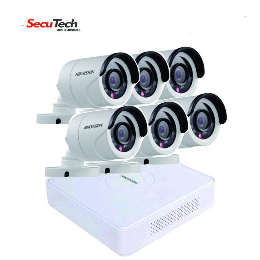 All 6 Hikvision DS2CE16D0TIRP and DS7108HGHIF1 FULL HD 1080P