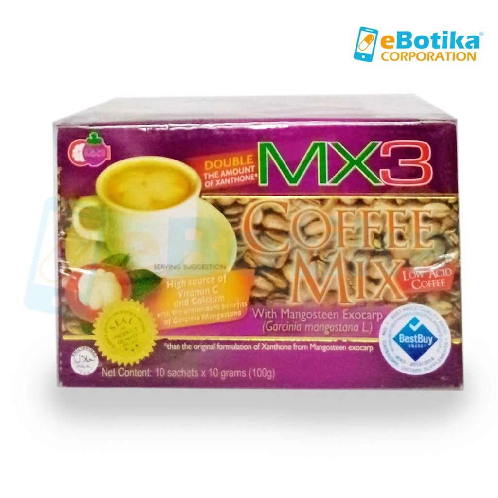 MX3 Coffee Mix with G. Mangostana (10pcs Sachet/PerBox) Shopee
