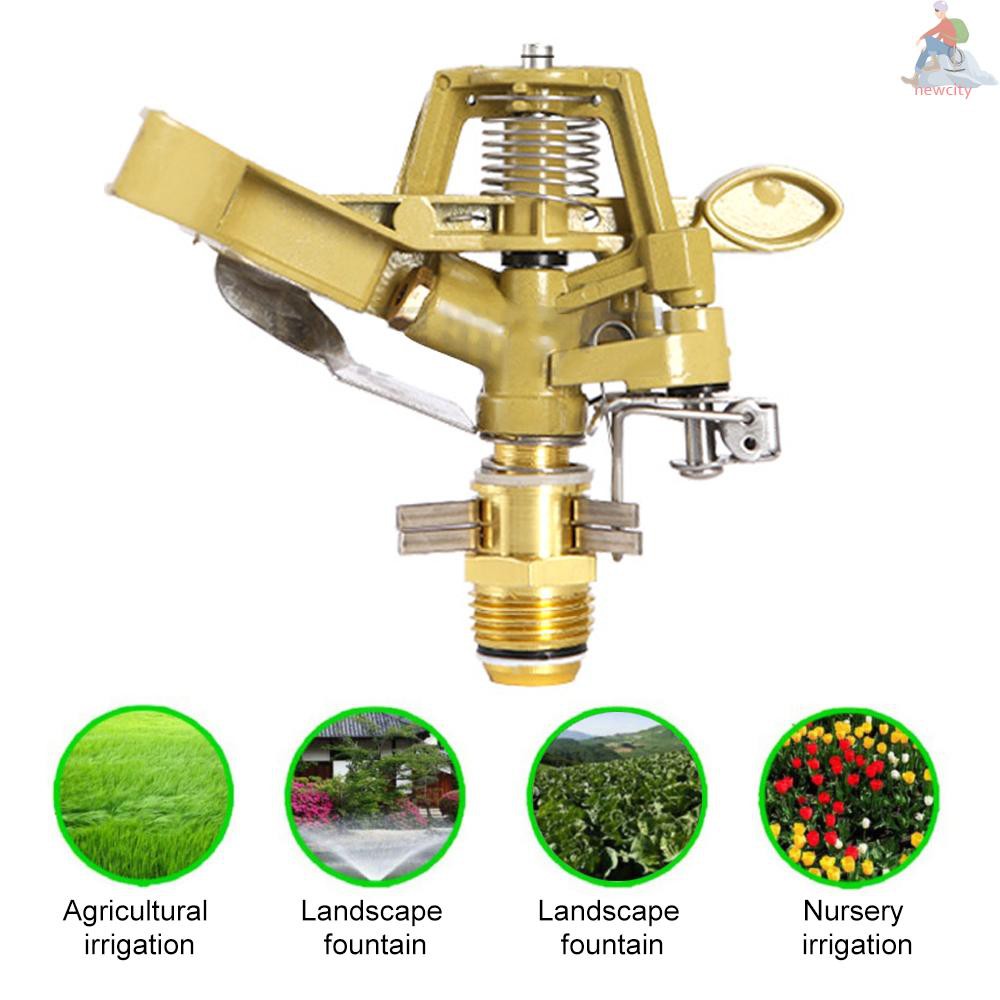 0°360° Kirsite Adjustable Pattern Rain Bird Garden Impact Sprinkler