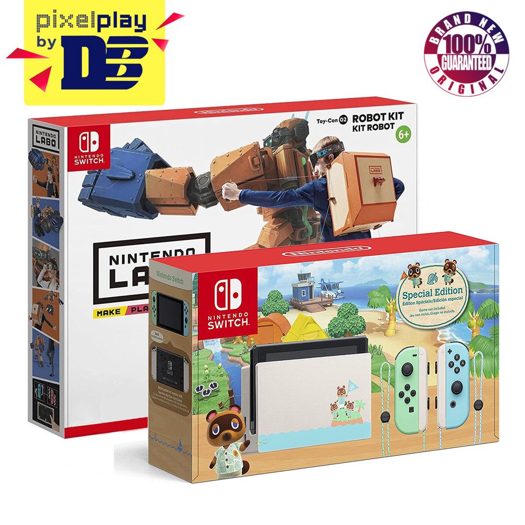 Nintendo Switch Console Animal Crossing New Horizons SE + ToyCon 02 Robot Kit Bundle Shopee