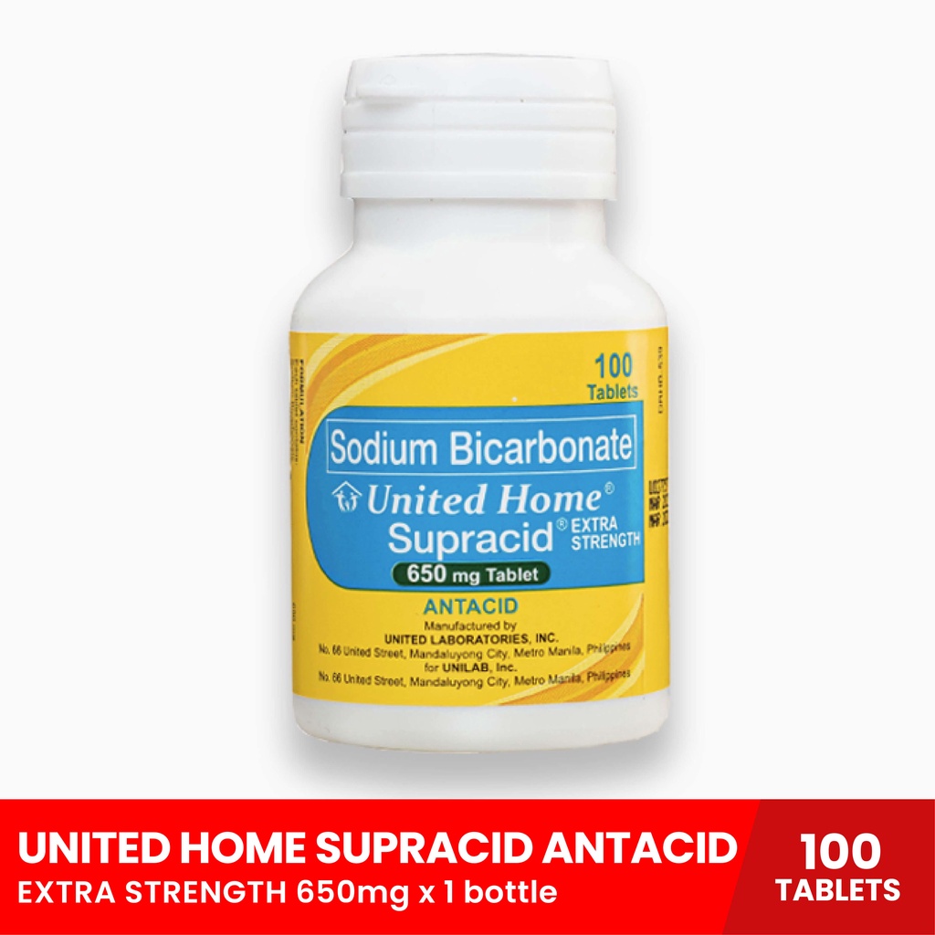 UNITED HOME Supracid Antacid Extra Strength 650mg x 1 bottle (Relief of