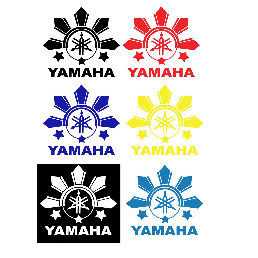 Cut Out sticker yamaha logo and sun star vinyl stickers waterproof