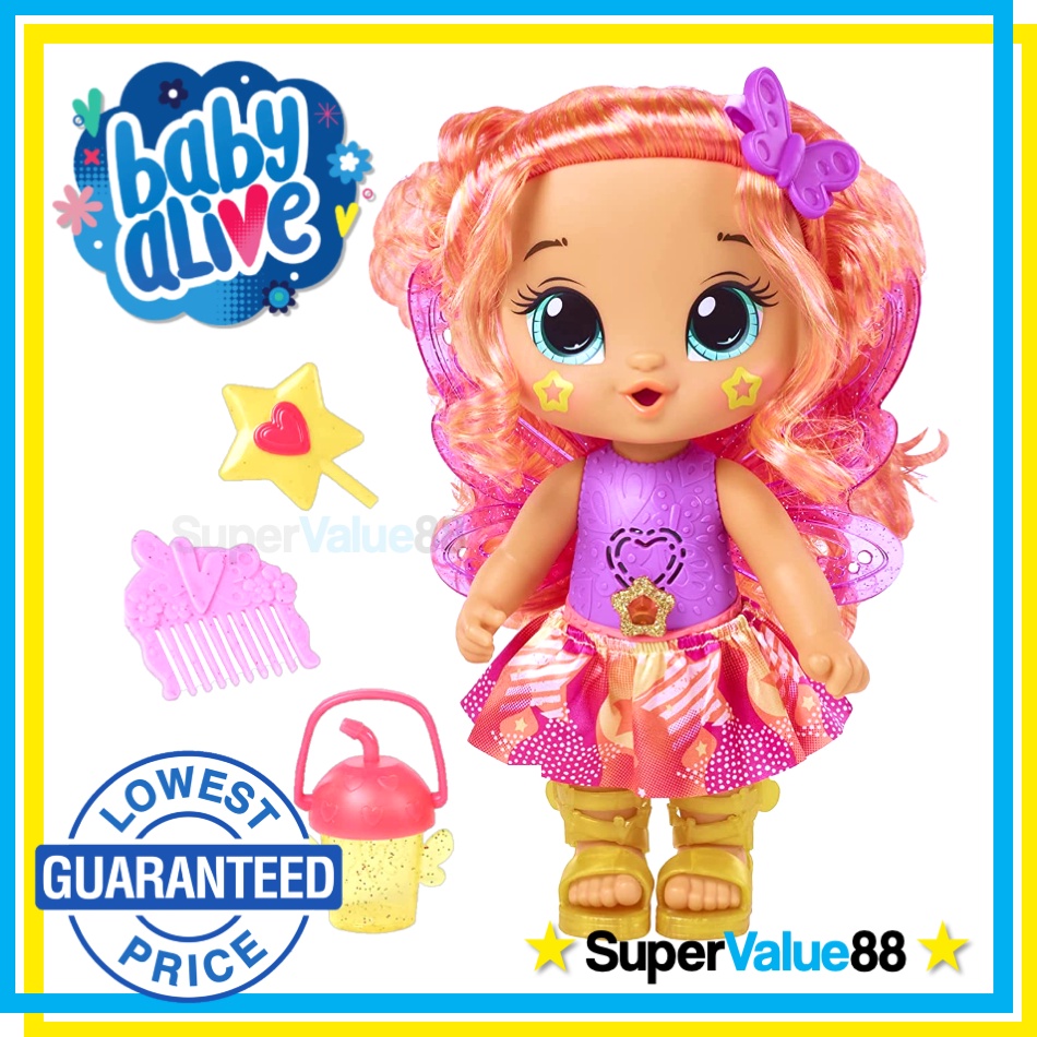 Original Baby Alive Glo Pixies Tia Twinkle, Interactive Glowing Fairy Doll with Lights, Girls