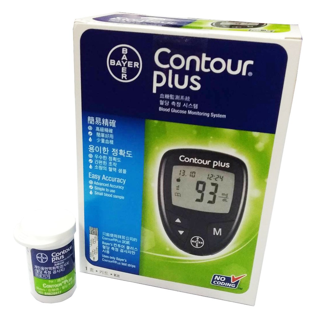 Contour Plus Blood Glucose Monitor with 25 strips and lancets