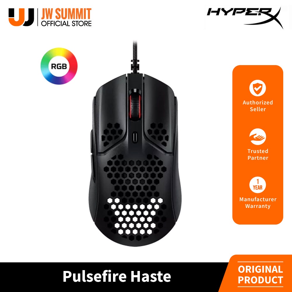 HyperX Pulsefire Haste Wired Gaming Mouse Black (4P5P9AA) Shopee
