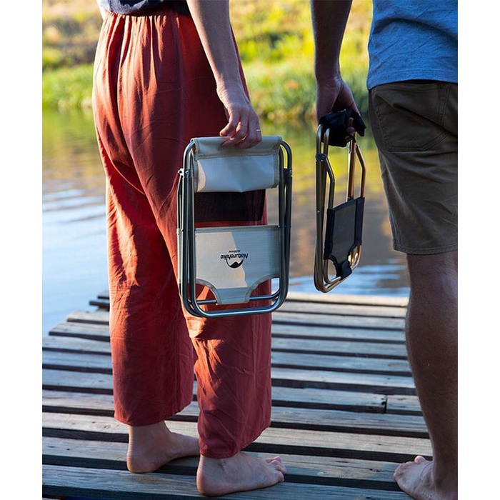 Naturehike Folding Mini Camping Chair Stool with Backrest 80KG Max Load