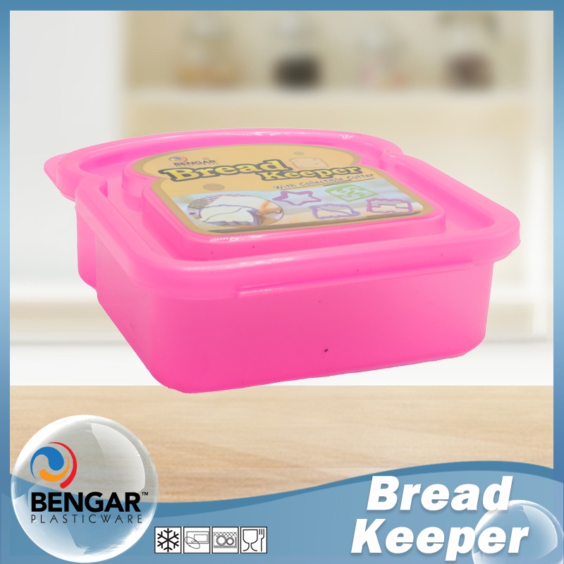 Plastic bread keeper kitchenware bread storage bread cutter food storage plastic baunan Shopee