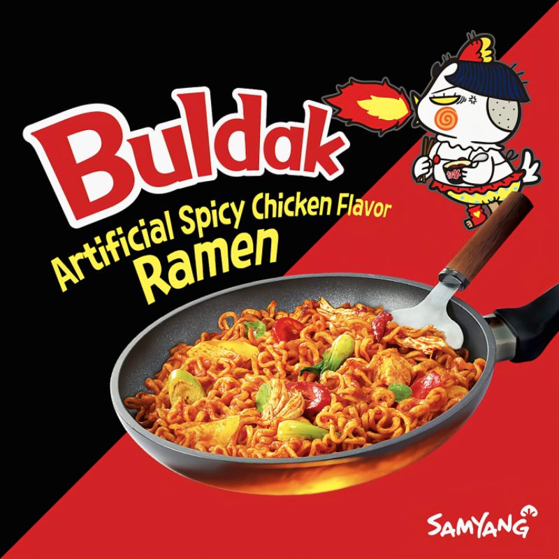PACK OF 4 Samyang Buldak Noodles 140g, Hot Chicken Flavor Ramen