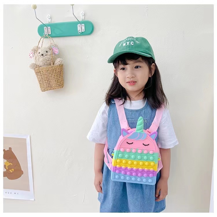 FIDGET BAG POPIT BACKPACK FOR GIRLS KIDS AND TODDLERS BACK TO SCHOOL