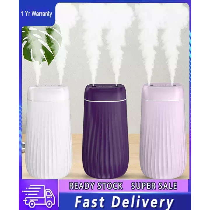 Humidifier With Double Spray 1000ml Usb Powered Cool Mist Humidifier