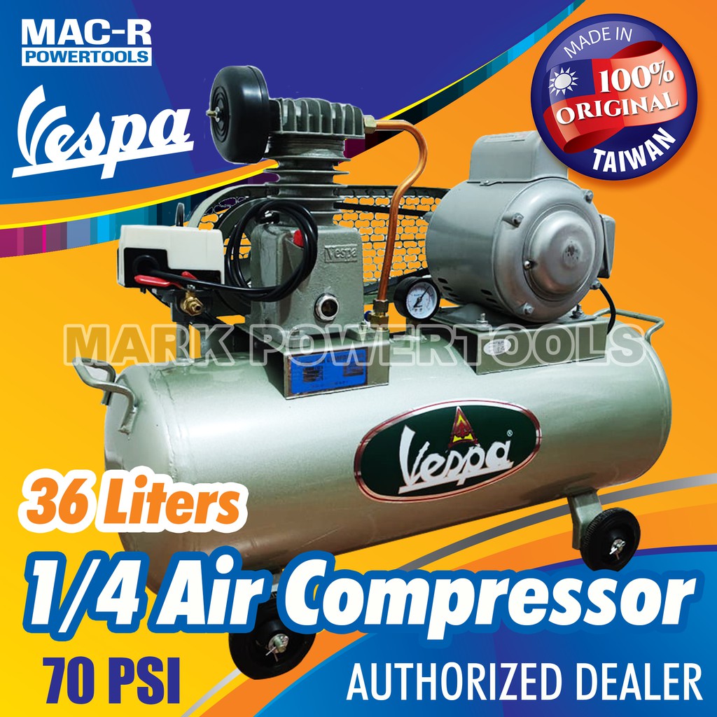 Vespa 1/4HP 70 PSI 36Liters Air Compressor Shopee Philippines