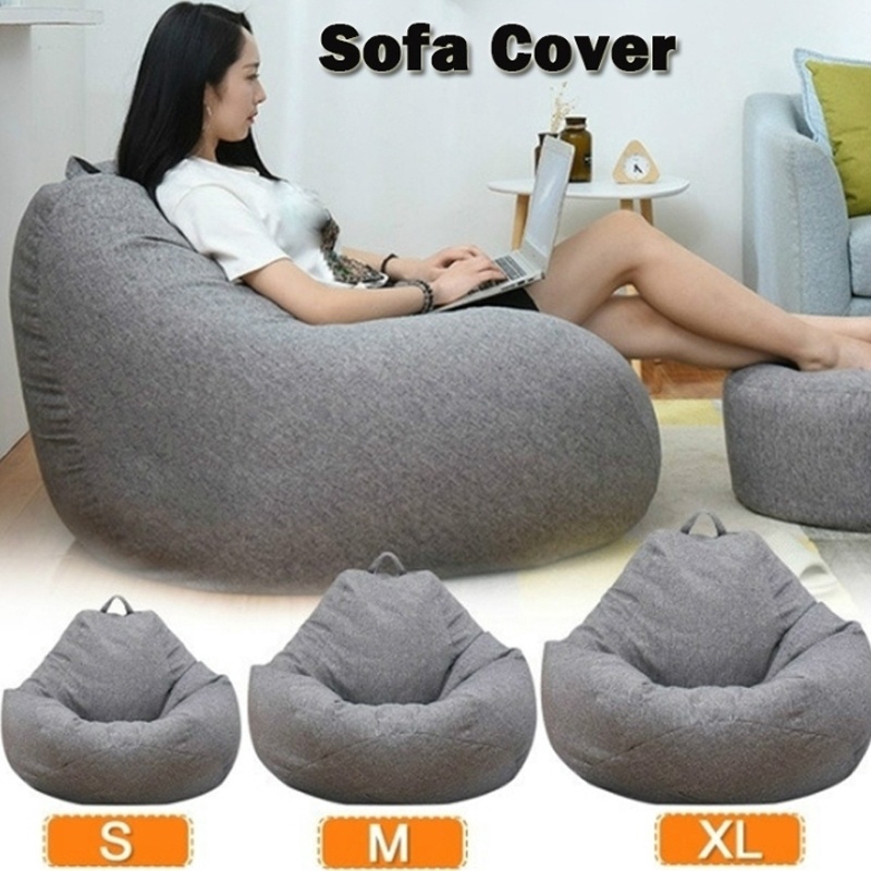 Fashion Large Bean Bag Sofa Cover Lounger Chair Sofa Ottoman Seat