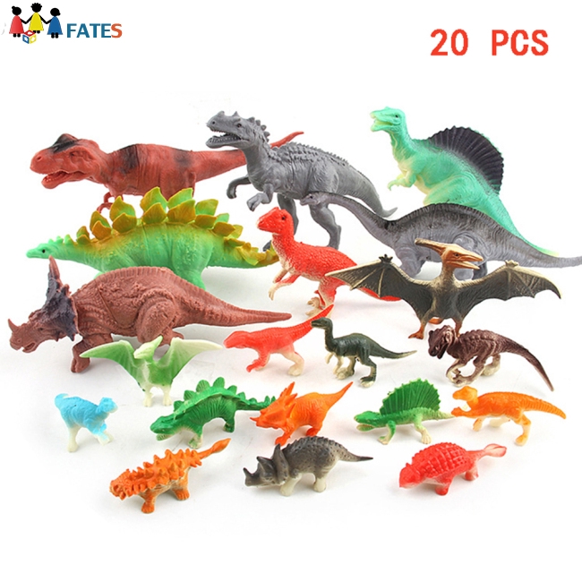 20Pcs/Set Dinosaurs Toy Set Soft Realistic Simulation Animal Toys for