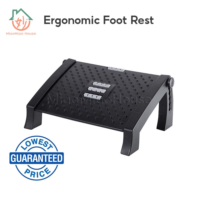 Footrest Ergonomic Foot Rest With Massage Roller Office Foot Rest