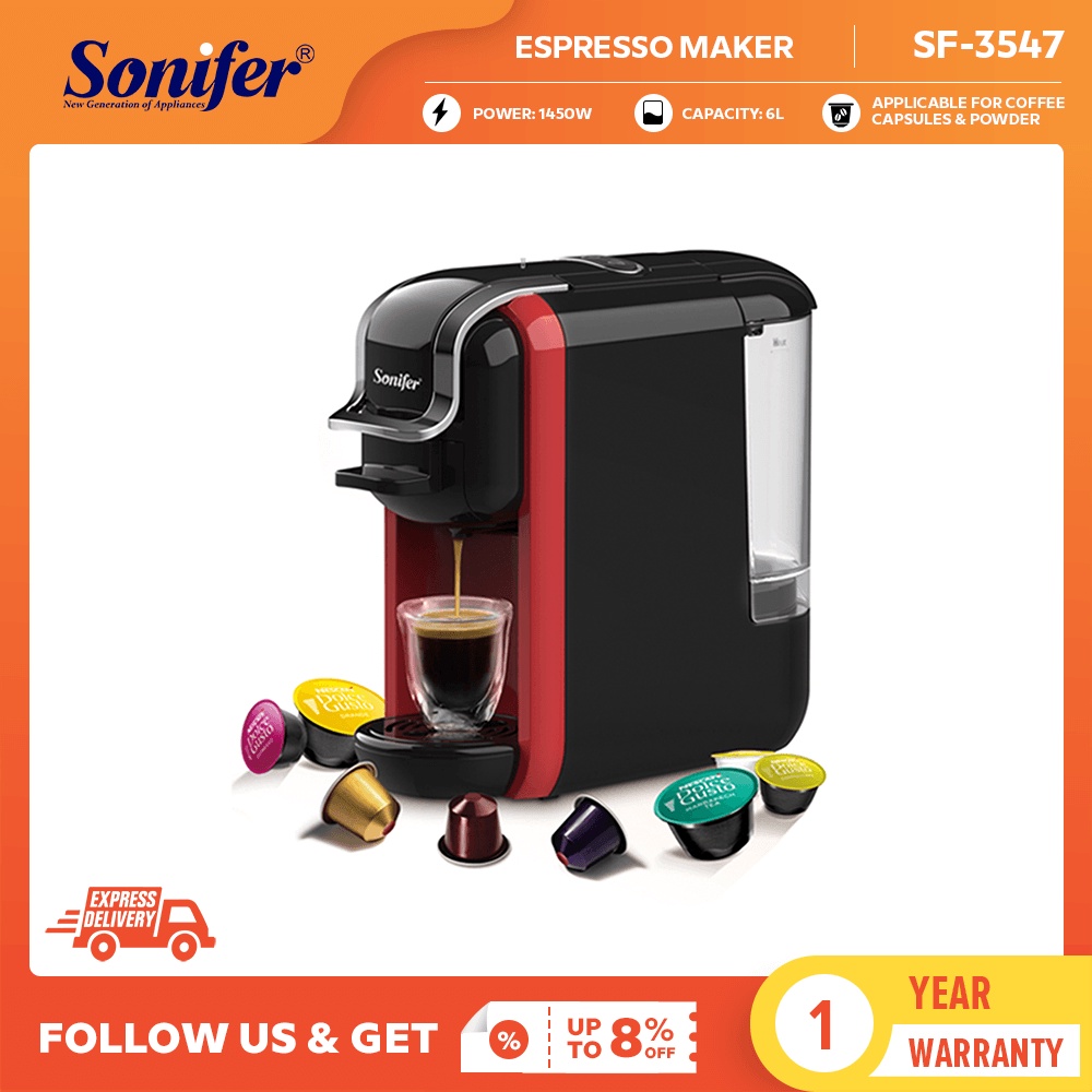 Sonifer coffee machine brewer, with automatic cleaning function