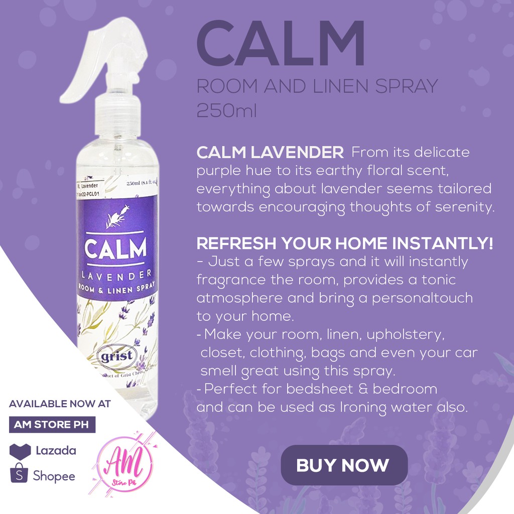 HOME SPRAY GRIST HOME & LINEN SPRAY CALM LAVENDER SCENT BEST SELLER